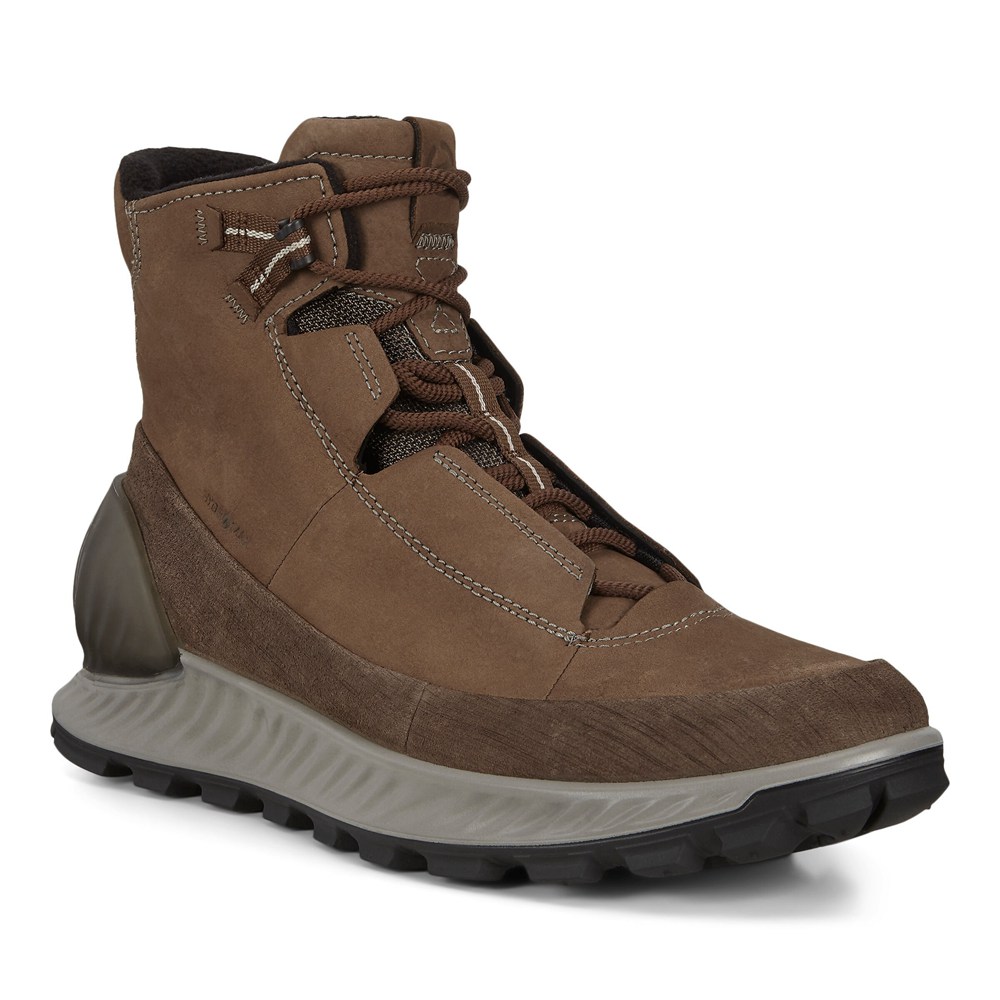 Tenis Outdoor Hombre - ECCO Exostrike Mid - Marrom - IYA932481